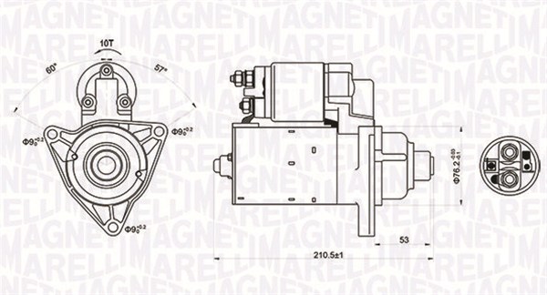 MAGNETI MARELLI Starter 063721176010 for SKODA VW