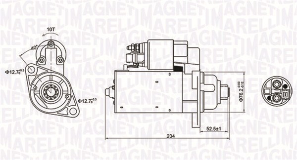 MAGNETI MARELLI Starter 063721200010 for VW