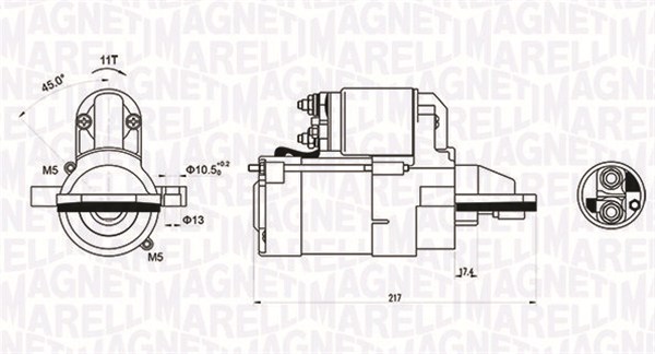 MAGNETI MARELLI Starter 063721246010 for FORD