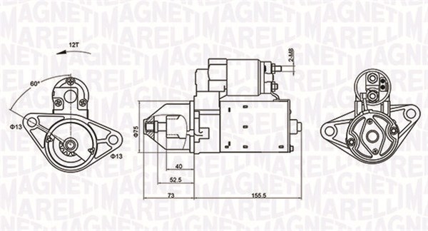 MAGNETI MARELLI Starter 063721253010 for ROVER