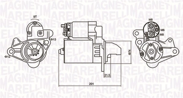 MAGNETI MARELLI Starter 063721254010 for ROVER BMW