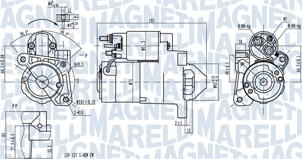 MAGNETI MARELLI Starter 063721273010 for MITSUBISHI NISSAN RENAULT