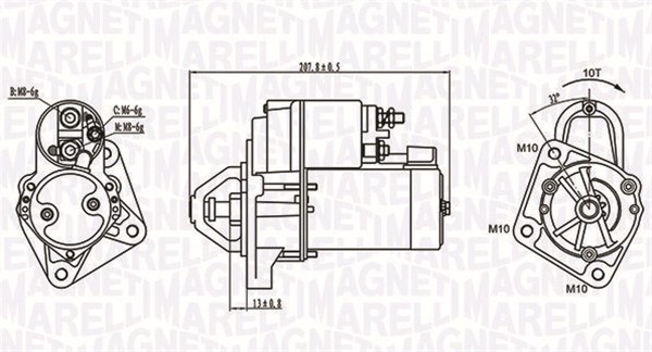 MAGNETI MARELLI Starter 063721289010 for FORD