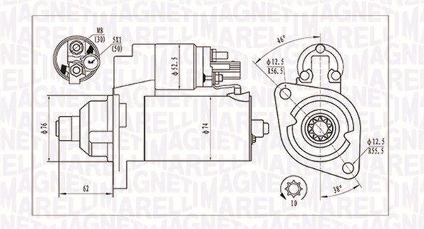 MAGNETI MARELLI Starter 063721323010 for VW