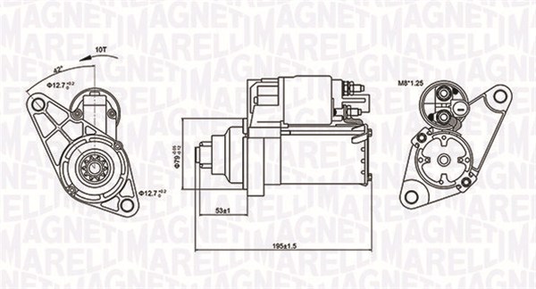 MAGNETI MARELLI Starter 063721330010 for SKODA VW