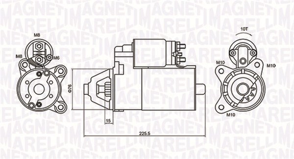MAGNETI MARELLI Starter 063721336010 for FORD
