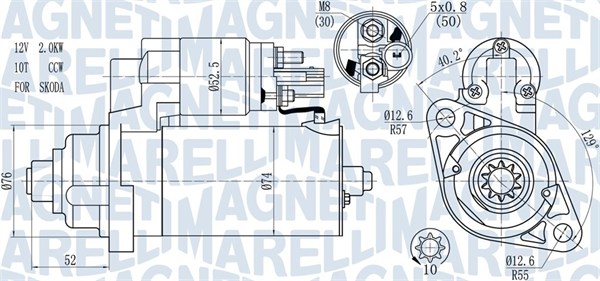 MAGNETI MARELLI Starter 063721393010 for VW