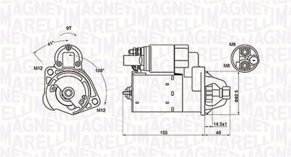 MAGNETI MARELLI Starter 063721394010 for VW