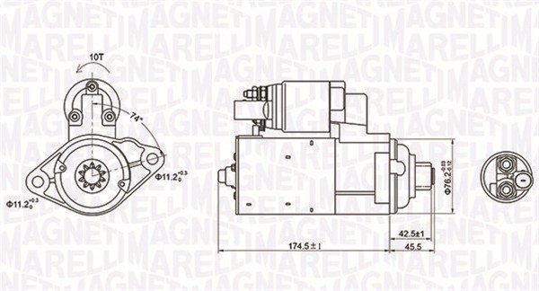 MAGNETI MARELLI Starter 063721409010 for VW
