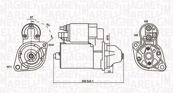 MAGNETI MARELLI Starter 063721412010 for BMW
