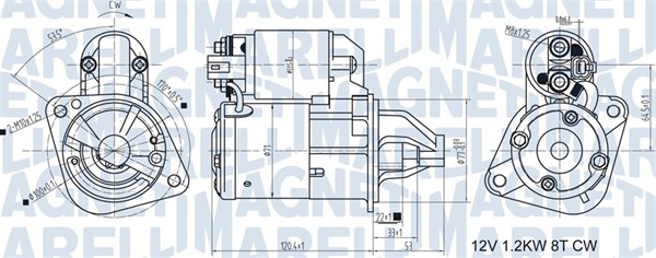 MAGNETI MARELLI Starter 063721465010 for MITSUBISHI KIA