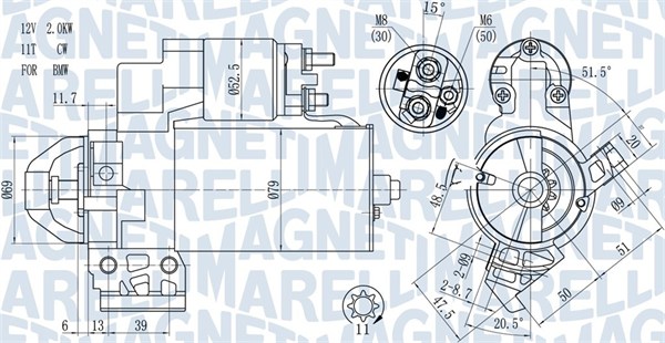 MAGNETI MARELLI Starter 063721466010 for BMW