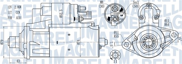 MAGNETI MARELLI Starter 063721584010 for VW