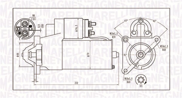 MAGNETI MARELLI Starter 063720373010 for PEUGEOT FIAT CITROËN/PEUGEOT LANCIA MITSUBISHI SUZUKI
