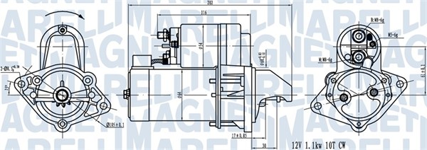 MAGNETI MARELLI Starter 063720519010 for OPEL CHEVROLET DAEWOO
