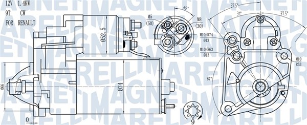 MAGNETI MARELLI Starter 063720784010 for VOLVO OPEL RENAULT SUZUKI