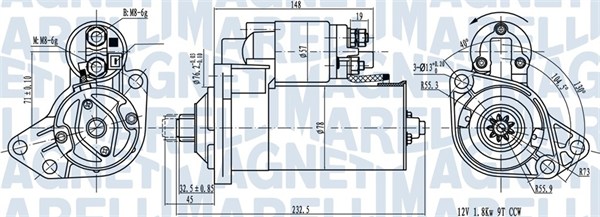 MAGNETI MARELLI Starter 063720789010 for FORD SKODA VW