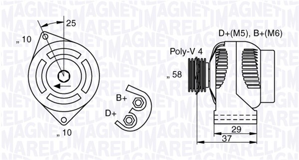 MAGNETI MARELLI Generator 063341658010 for MERCEDES-BENZ SMART