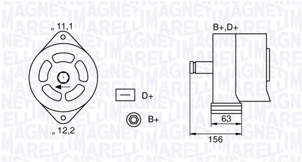 MAGNETI MARELLI Generator 063320025010 for FIAT IVECO