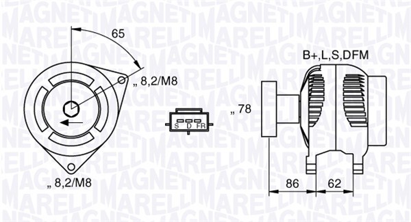 MAGNETI MARELLI Generator 063731475010 for FORD