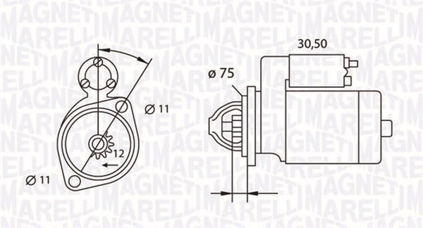 MAGNETI MARELLI Starter 063523627010 for ALFA ROMEO MITSUBISHI
