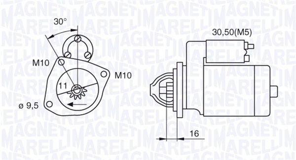 MAGNETI MARELLI Starter 063280029010 for FORD VOLVO MAZDA