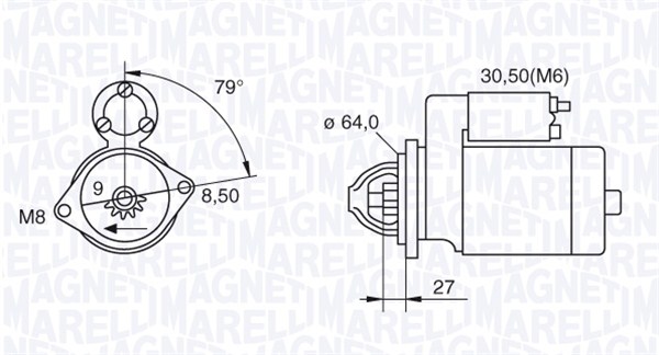 MAGNETI MARELLI Starter 063280045010 for OPEL FIAT CITROËN