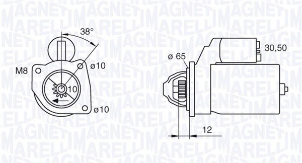 MAGNETI MARELLI Starter 063280060010 for FORD FIAT JEEP OPEL