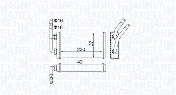 MAGNETI MARELLI Varmeelement, kabinevarme 350218406000 for FORD