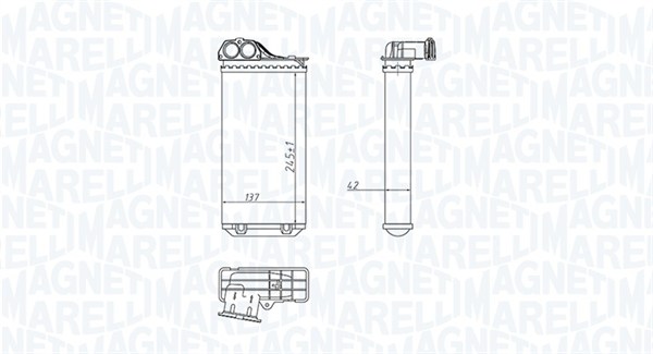 MAGNETI MARELLI Varmeelement, kabinevarme 350218411000 for CITROËN/PEUGEOT
