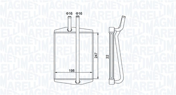 MAGNETI MARELLI Varmeelement, kabinevarme 350218413000 for FORD FORD USA
