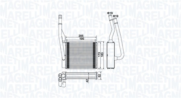 MAGNETI MARELLI Varmeelement, kabinevarme 350218414000 for FORD