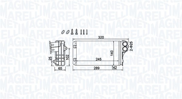 MAGNETI MARELLI Varmeelement, kabinevarme 350218416000 for CITROËN/PEUGEOT