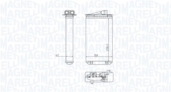 MAGNETI MARELLI Varmeelement, kabinevarme 350218417000 for ALFAROME/FIAT/LANCI