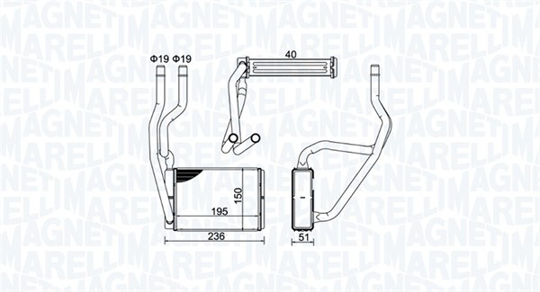 MAGNETI MARELLI Varmeelement, kabinevarme 350218421000 for FORD FORD USA