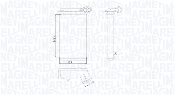 MAGNETI MARELLI Varmeelement, kabinevarme 350218422000 for FORD VAG FORD USA