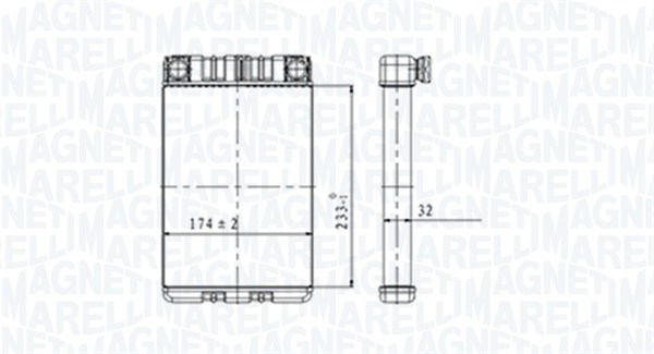 MAGNETI MARELLI Varmeelement, kabinevarme 350218428000 for MERCEDES-BENZ