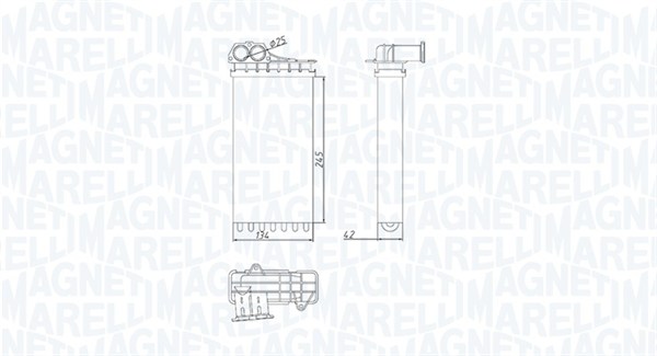 MAGNETI MARELLI Varmeelement, kabinevarme 350218436000 for CITROËN/PEUGEOT