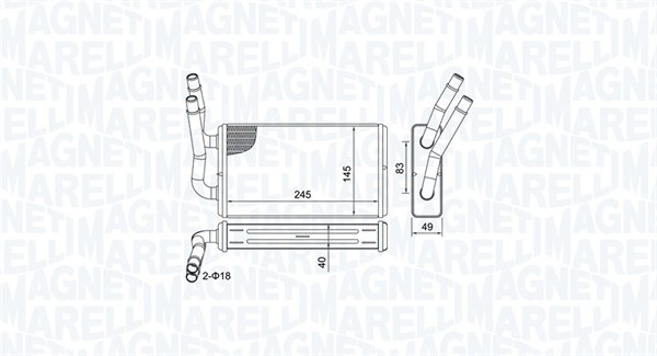 MAGNETI MARELLI Varmeelement, kabinevarme 350218450000 for FORD FORD USA