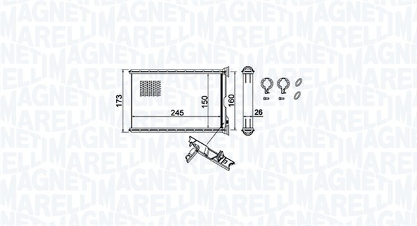 MAGNETI MARELLI Varmeelement, kabinevarme 350218455000 for BMW