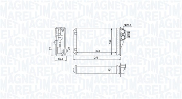 MAGNETI MARELLI Varmeelement, kabinevarme 350218461000 for CITROËN/PEUGEOT
