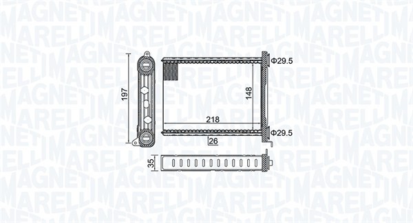 MAGNETI MARELLI Varmeelement, kabinevarme 350218464000 for OPEL VAUXHALL RENAULT ALFAROME/FIAT/LANCI