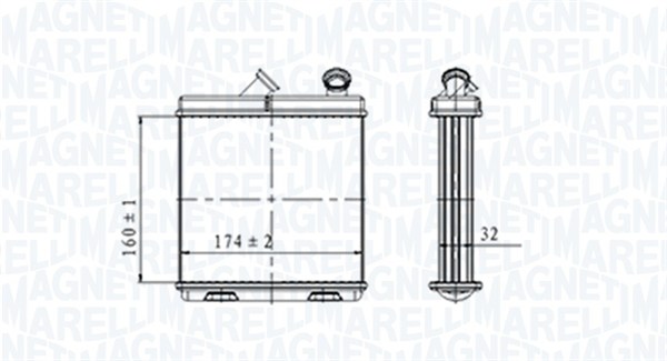 MAGNETI MARELLI Varmeelement, kabinevarme 350218465000 for VAUXHALL OPEL