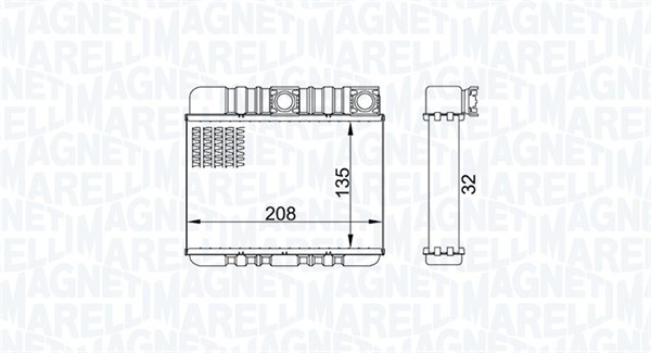 MAGNETI MARELLI Varmeelement, kabinevarme 350218469000 for BMW