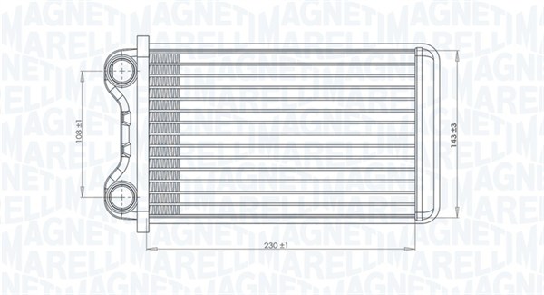 MAGNETI MARELLI Varmeelement, kabinevarme 350218472000 for VAG