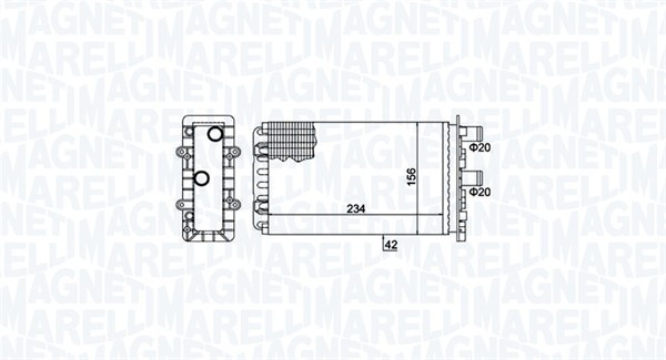 MAGNETI MARELLI Varmeelement, kabinevarme 350218475000 for VAG