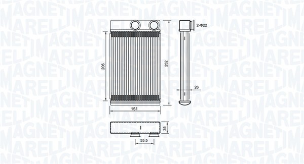 MAGNETI MARELLI Varmeelement, kabinevarme 350218478000 for OPEL CHEVROLET