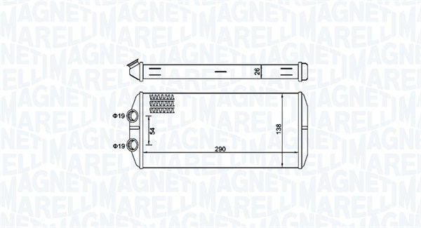 MAGNETI MARELLI Varmeelement, kabinevarme 350218497000 for CITROËN/PEUGEOT