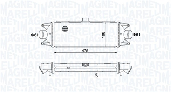 MAGNETI MARELLI Ladeluftkøler 351319204010 for IVECO