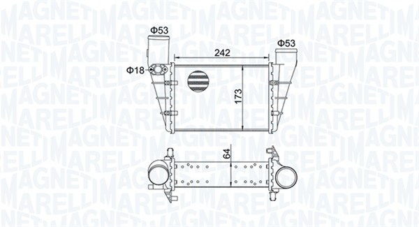 MAGNETI MARELLI Ladeluftkøler 351319204070 for VAG